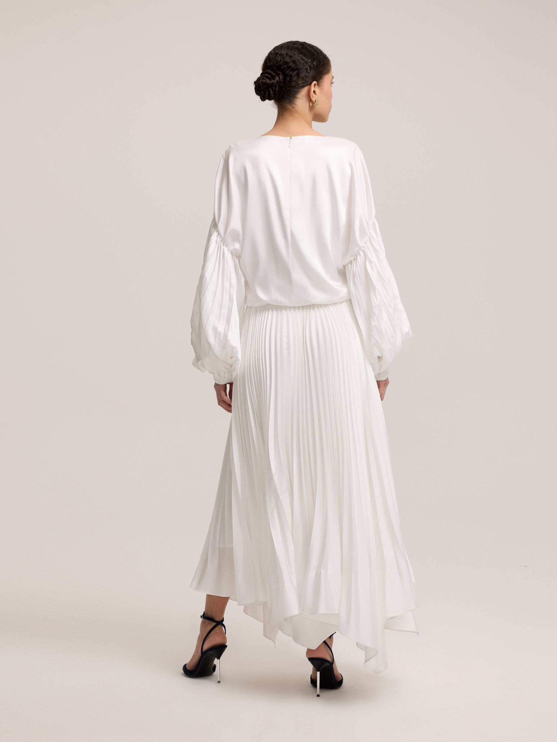 PLEATED SKIRTED DRESS