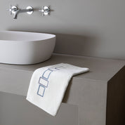 BOLD BICOLOR EMBROIDERY - TERRY TOWELS SET (2 PIECES) - TERRY TOWELS SET