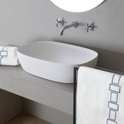 BOLD BICOLOR EMBROIDERY - TERRY TOWELS SET (2 PIECES) - TERRY TOWELS SET