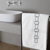 BOLD BICOLOR EMBROIDERY - TERRY TOWELS SET (2 PIECES) - TERRY TOWELS SET