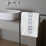 BOLD BICOLOR EMBROIDERY - TERRY TOWELS SET (2 PIECES) - TERRY TOWELS SET