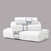 BOLD BICOLOR EMBROIDERY - TERRY TOWELS SET (2 PIECES) - TERRY TOWELS SET