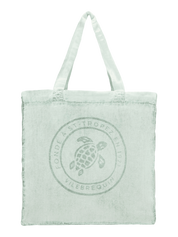 Linen turtle unisex tote bag mineral dye