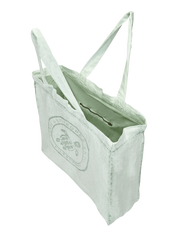 Linen turtle unisex tote bag mineral dye