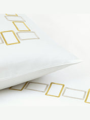 Bold bicolor embroidery - duvet set 2/20x28 106x126 - duvet set 2/20x