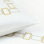 BOLD BICOLOR EMBROIDERY - BEDSET 2 PILLOW CASES 20X28 - BEDSET 2 PILLOW