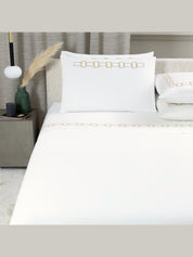 Bold bicolor embroidery - bedset 2 pillow cases 20x28 - bedset 2 pillow
