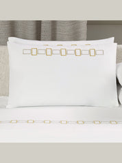Bold bicolor embroidery - bedset 2 pillow cases 20x28 - bedset 2 pillow