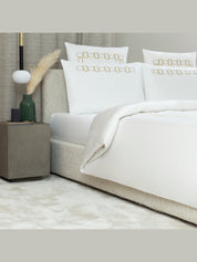 Bold bicolor embroidery - bedset 2 pillow cases 20x28 - bedset 2 pillow