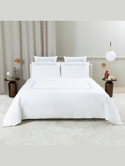 Bold bicolor embroidery - duvet set 2/20x28 106x126 - duvet set 2/20x