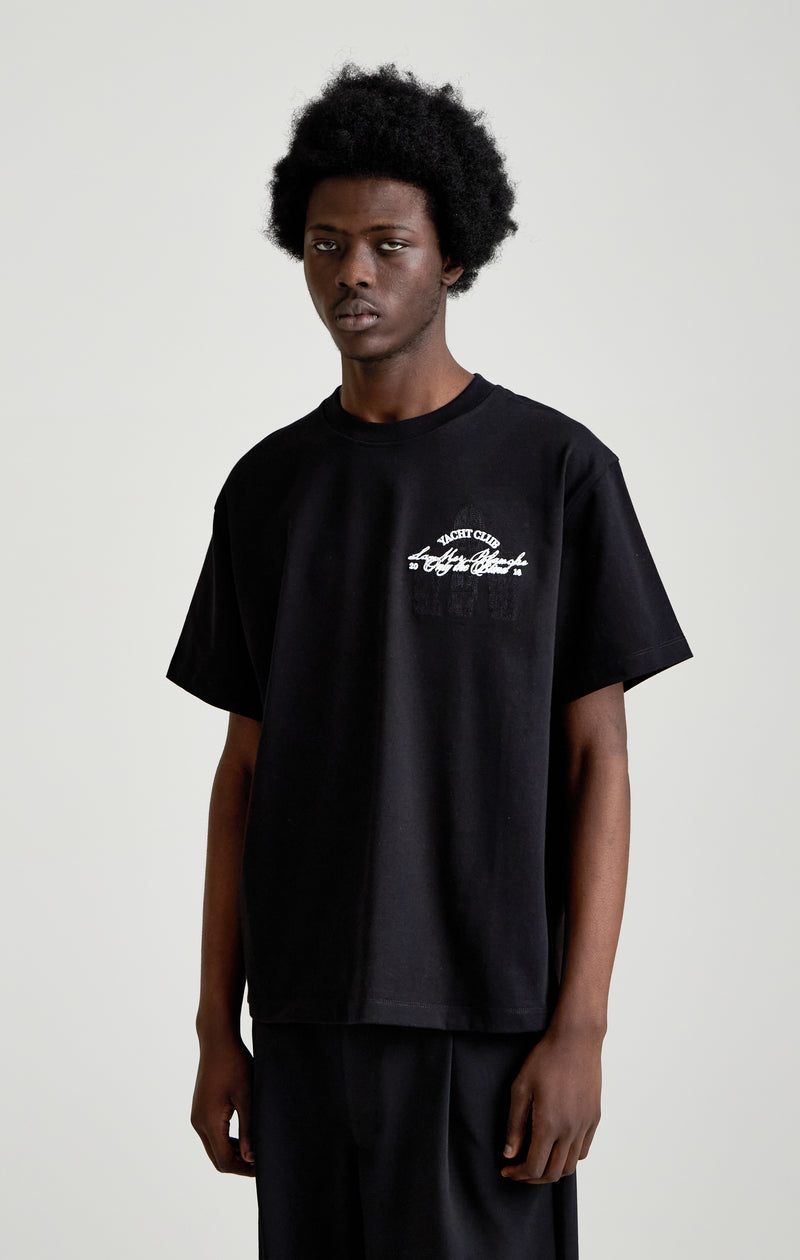 Black yacht club t-shirt