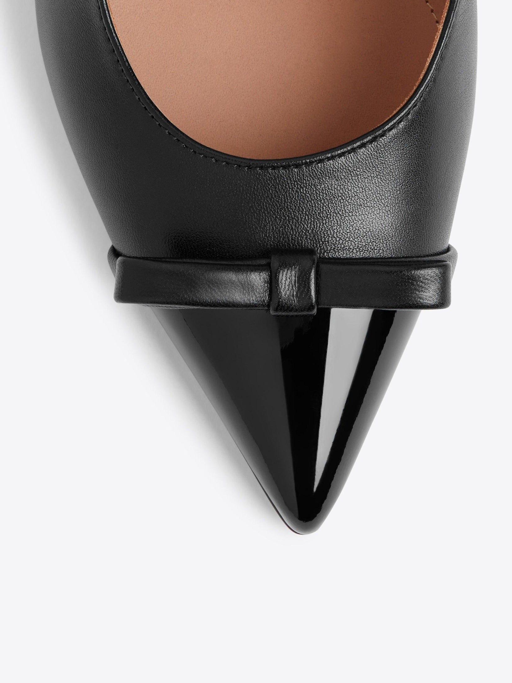 Blanca 70 black leather heeled mules