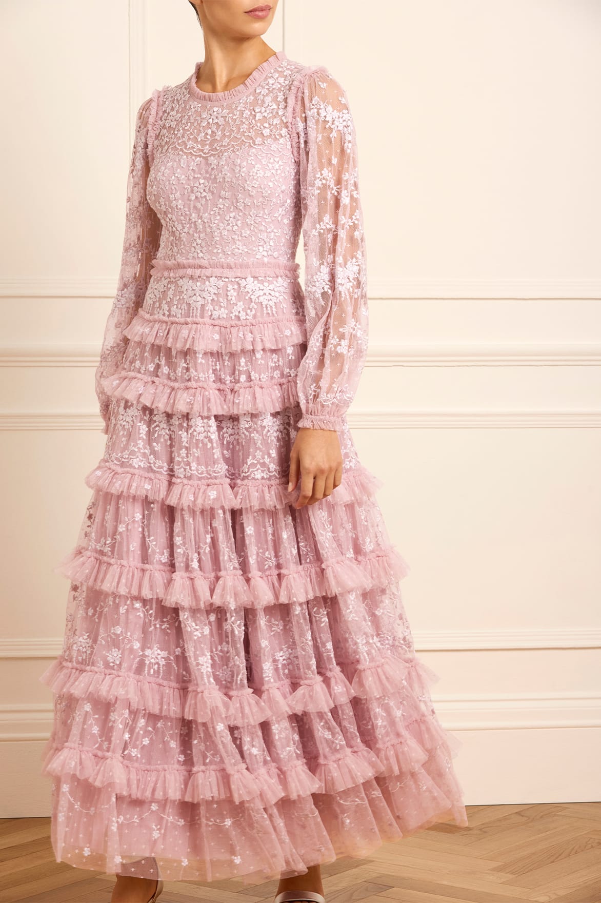 Blossom Lace Ankle Gown