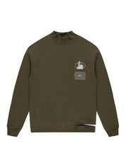Future boy destroyed mock neck sweatshirt