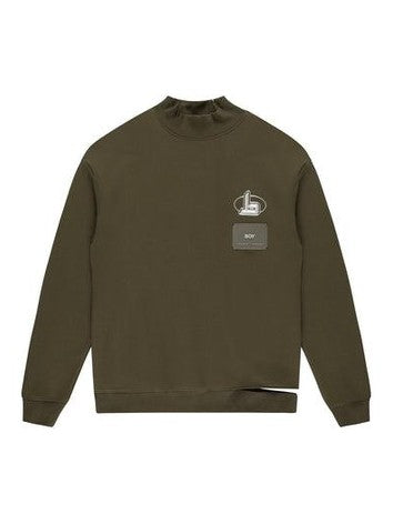 Future boy destroyed mock neck sweatshirt