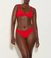 BONNIE BIKINI - M CRINKLE RED