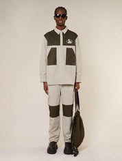 Future boy oversized nylon joggers - khaki/sand