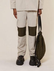 Future boy oversized nylon joggers - khaki/sand
