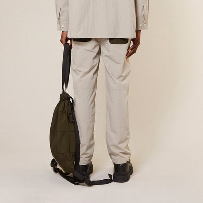 FUTURE BOY OVERSIZED NYLON JOGGERS - KHAKI/SAND