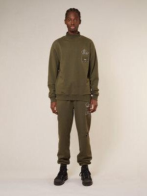 Future boy destroyed mock neck sweatshirt