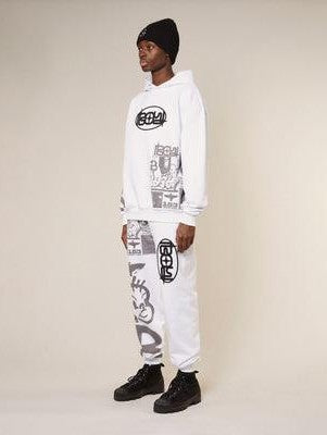 Kings road graffiti hoodie - white