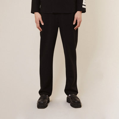 KINGS ROAD GRAFFITI RELAXED TAILORED TROUSERS - BLACK