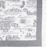 Tour of joy jacquard wool throw 155x220 grey
