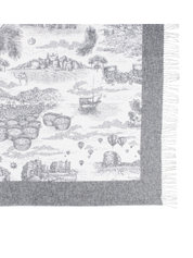 Tour of joy jacquard wool throw 155x220 grey