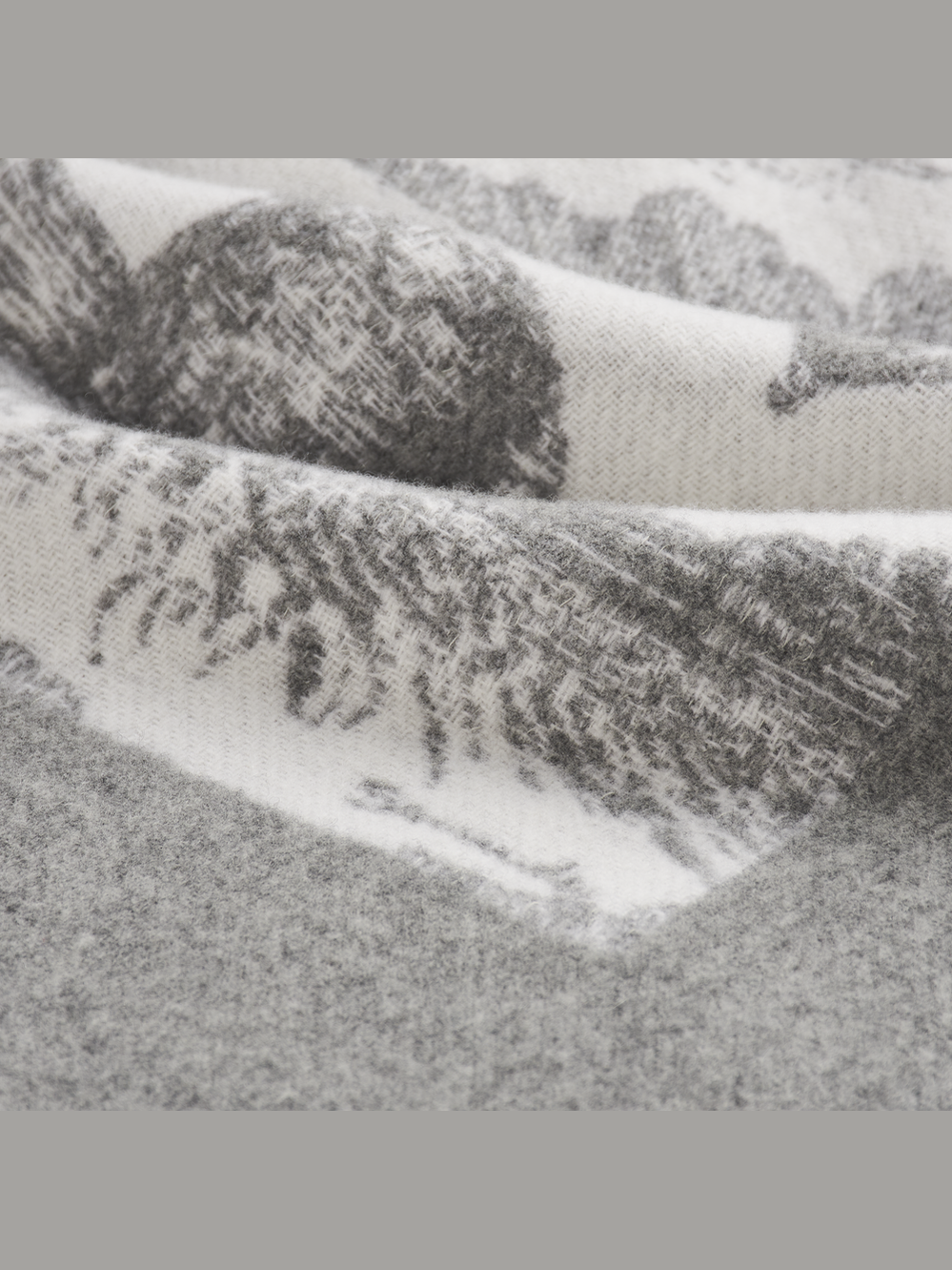Tour of joy jacquard wool throw 155x220 grey