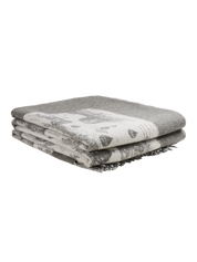 Tour of joy jacquard wool throw 155x220 grey