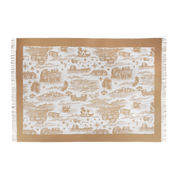 Tour of joy jacquard wool throw 155x220 camel