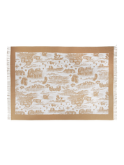 Tour of joy jacquard wool throw 155x220 camel