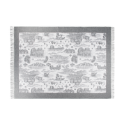 Tour of joy jacquard wool throw 155x220 grey