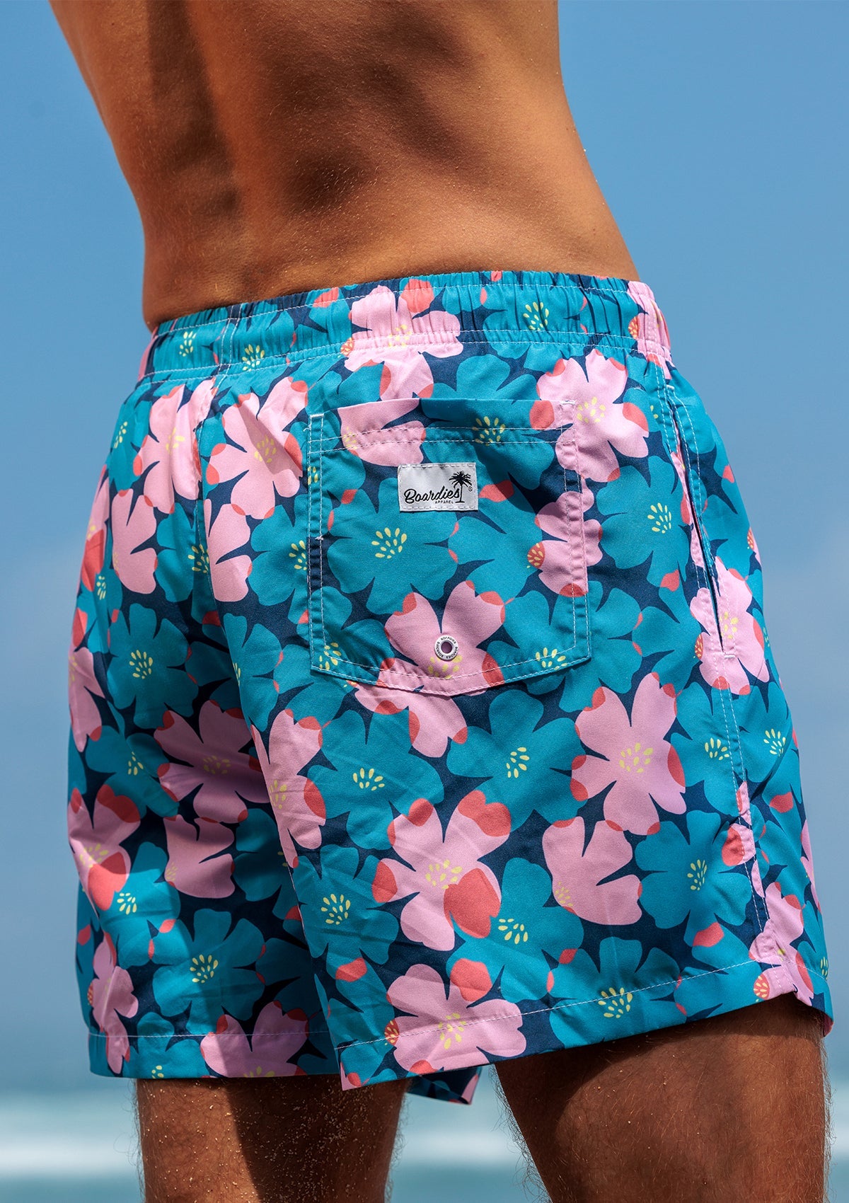 BOARDIES SULLY FLORAL MID LENGTH SWIM SHORTS