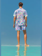 Boardies coral camp collar shirt
