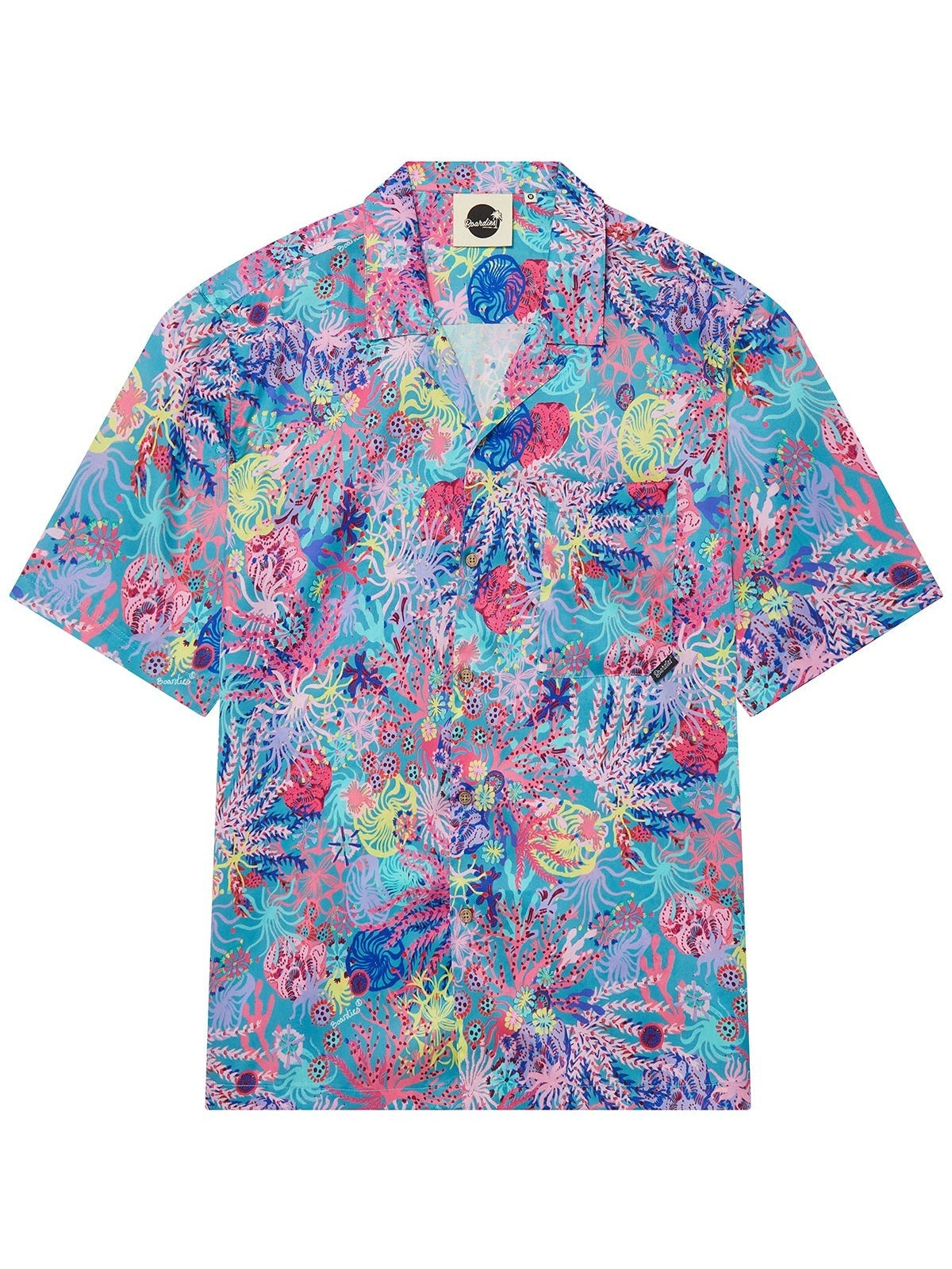 Boardies coral camp collar shirt