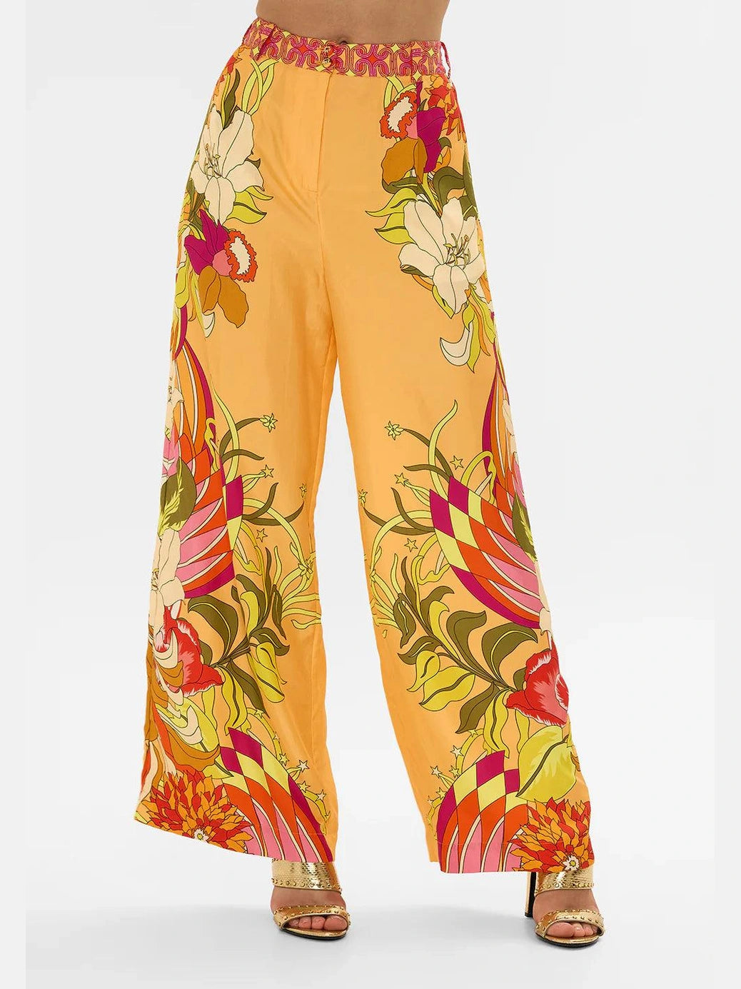 Wide leg waisted pant