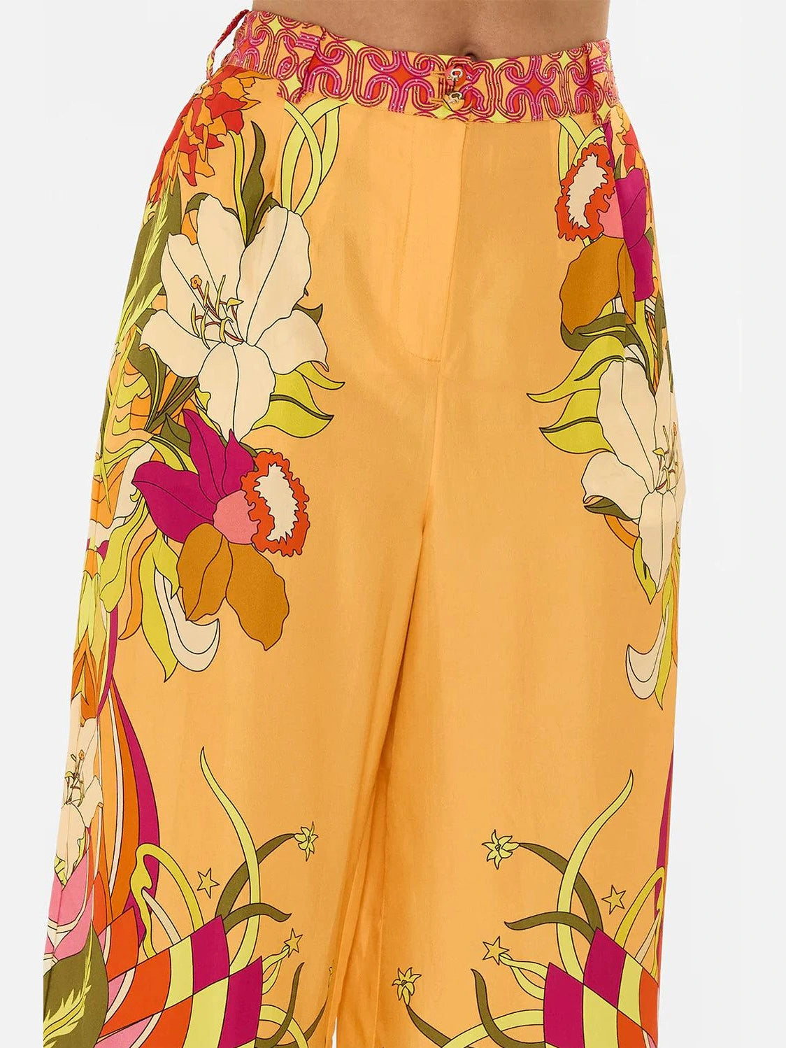 Wide leg waisted pant
