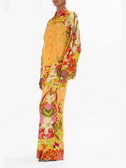 Wide leg waisted pant