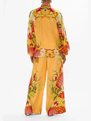Wide leg waisted pant