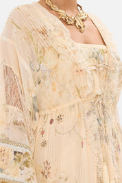 PINTUCK LAYER WITH LACE DETAIL