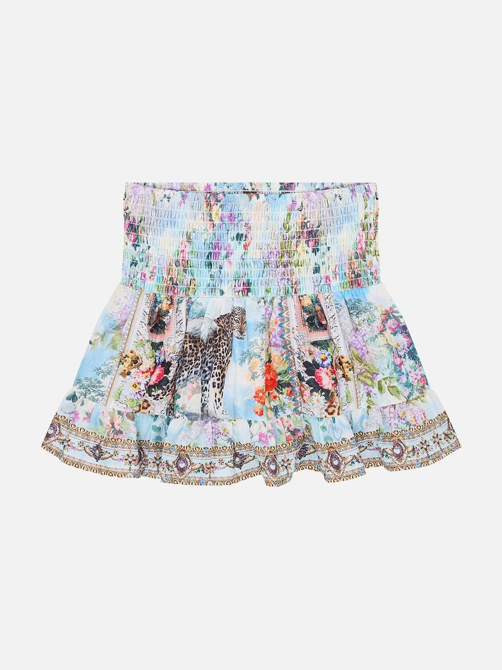 Kids shirring waist skirt