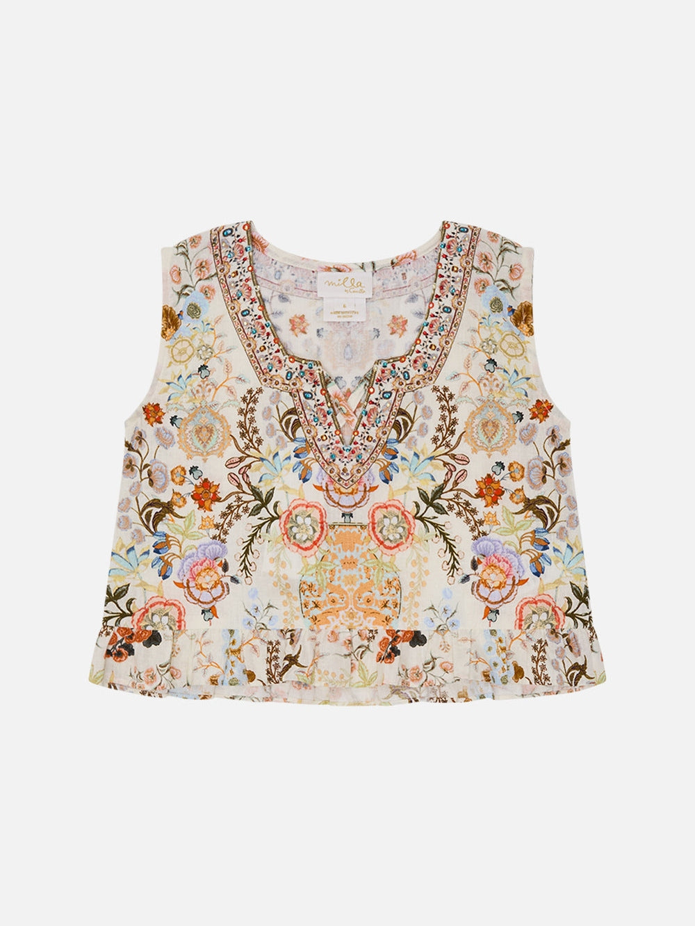 Kids crop with frill hem