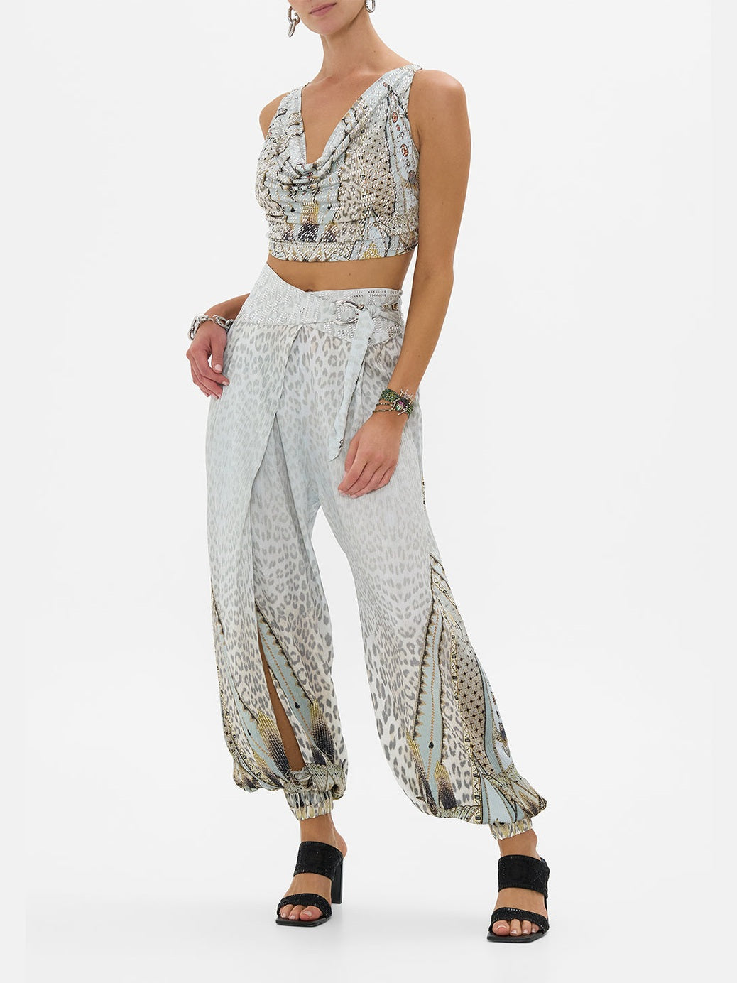 Asymmetrical belted pant sahara starlet