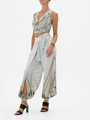 Asymmetrical belted pant sahara starlet