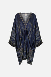 PIERCED V NECK SHORT KAFTAN