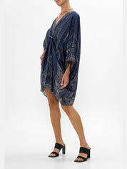 Pierced v neck short kaftan