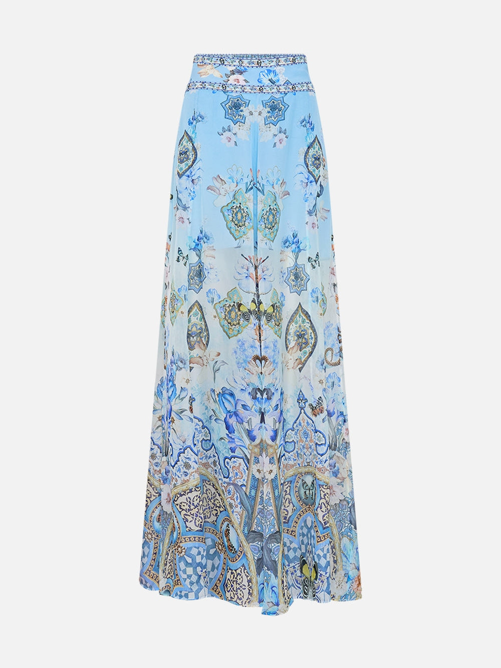 Sheer wide leg pant