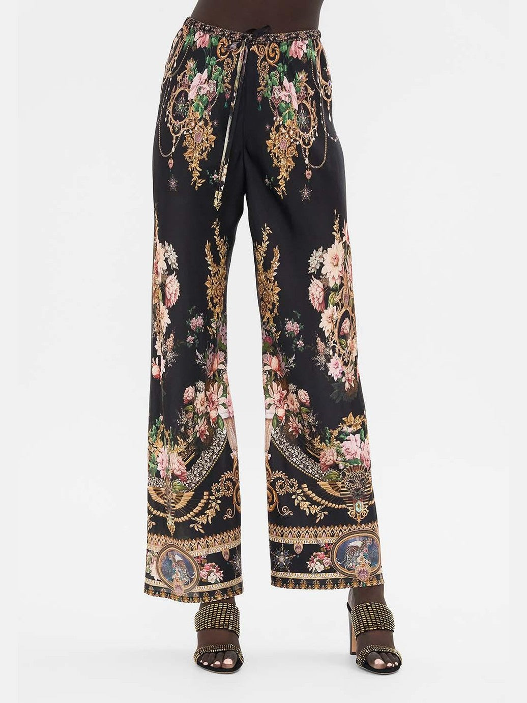 Bias cut drawstring pant
