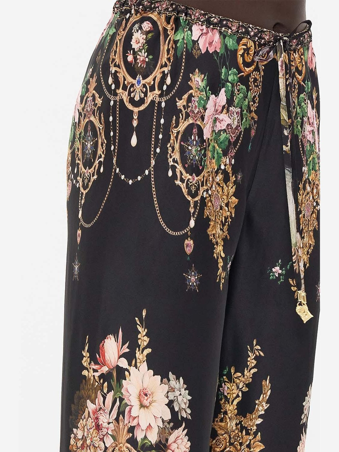 Bias cut drawstring pant